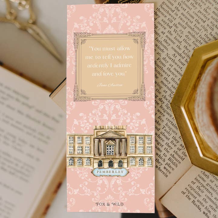 Pride and Prejudice Quote Bookmark for wholesale by Fox and Wild