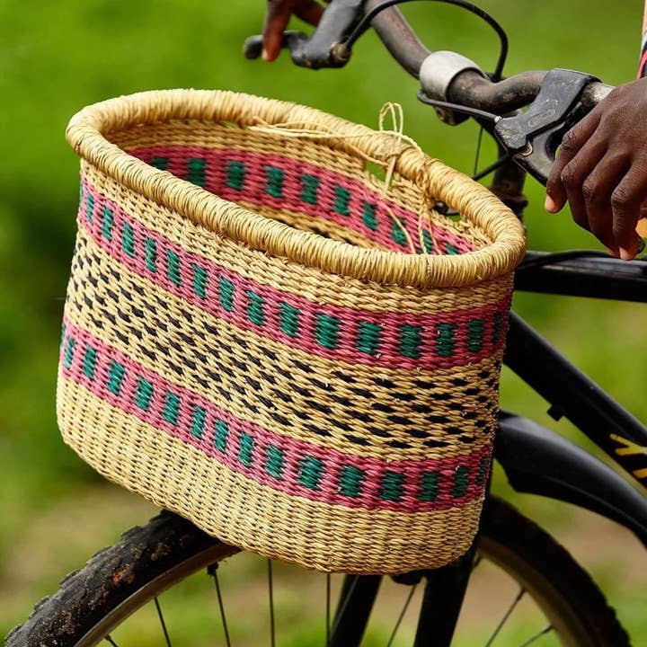adunarts - Wholesale Biking Accessories - Handcrafted bicycle basket – stripes1