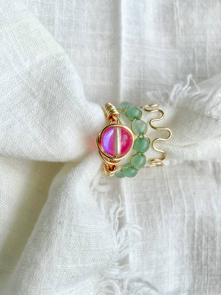 Pink Aura Ring for wholesale by WellthyMama.Co