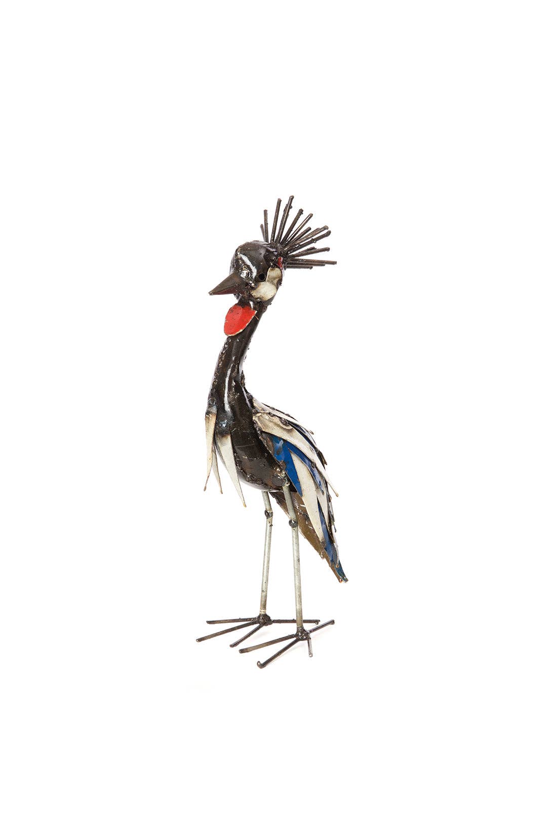 Swahili | AFRICAN MODERN - Wholesale Sculpture - Crowned Crane Recycled Metal Garden Sculptures0