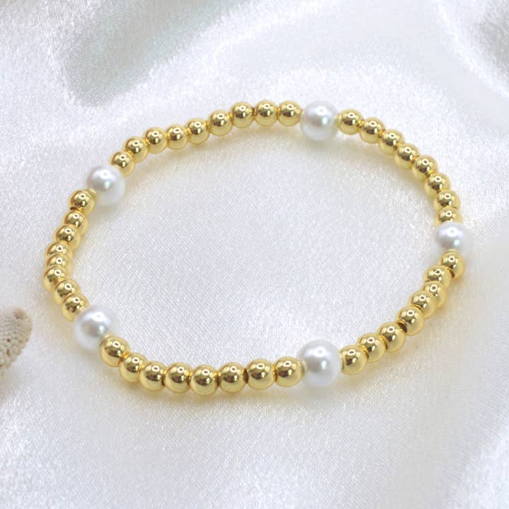 Pearl beaded balls Bracelets for wholesale by Graceful Jewels co.