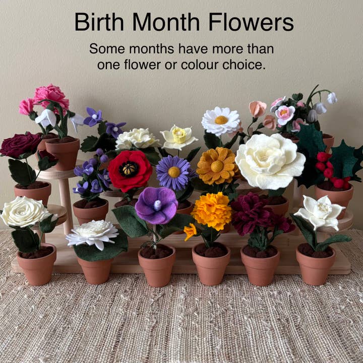 ForgetBKnot - Wholesale Artificial Flowers - Poppy Felt Forever Flower (August Birth Month Flower)8