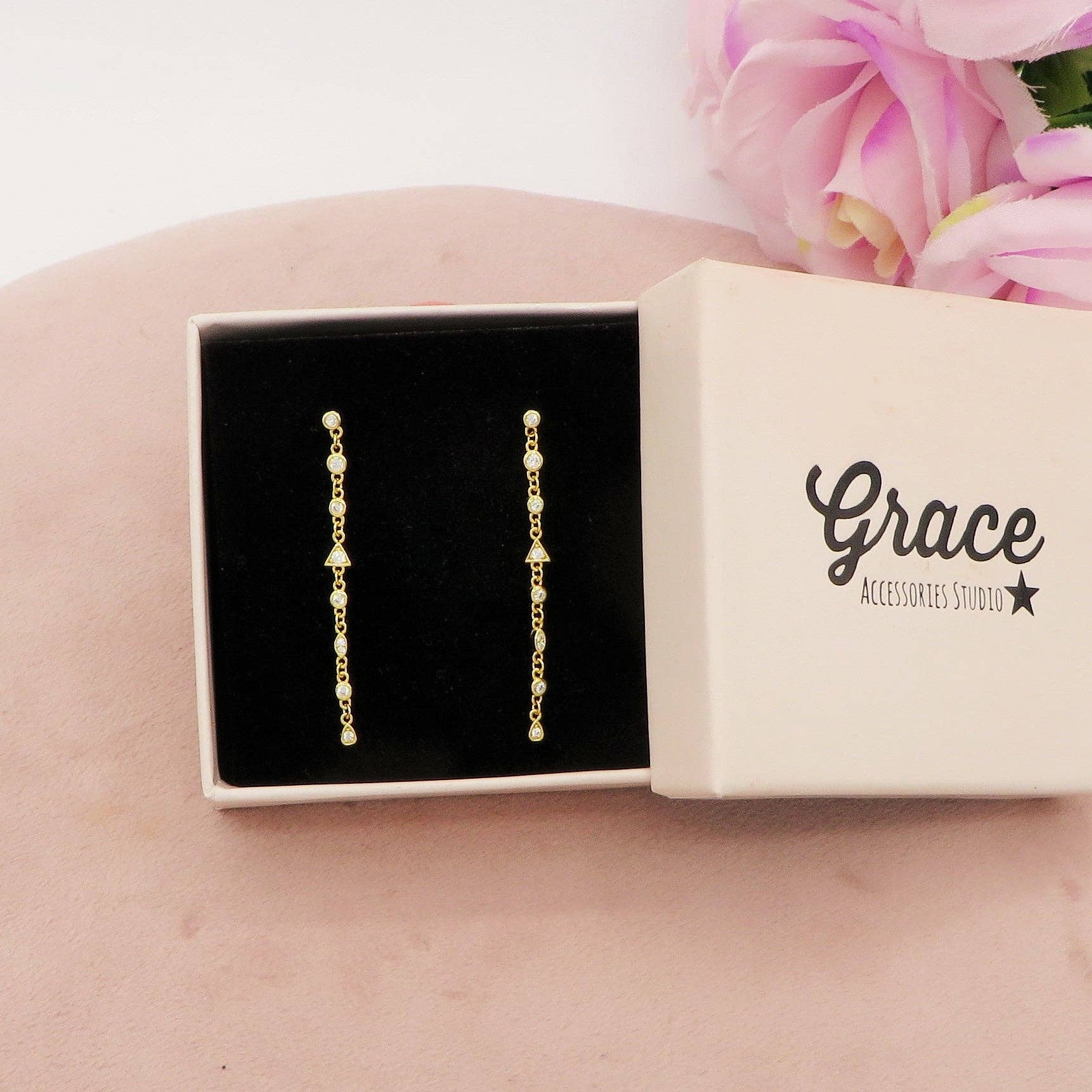 Daemon srls - Wholesale Dangle Earrings - FAIRY ~ paio Orecchini ARGENTO 925 pendenti zirconati6