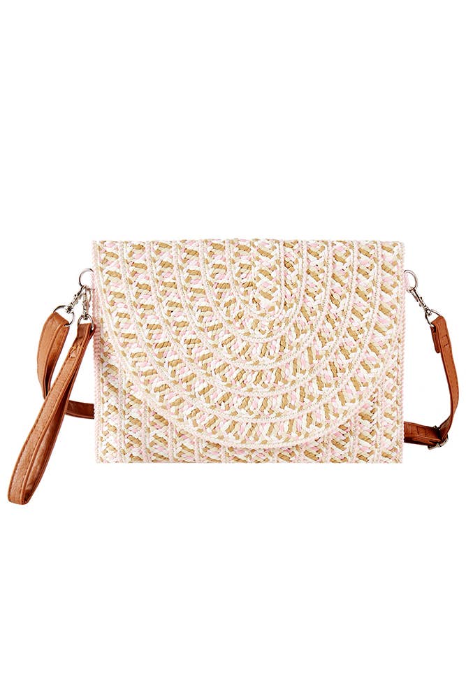 Hana – Engroshandel Clutch - Dame – Multifarvet Sommer Strå Clutch & Crossbody Taske2
