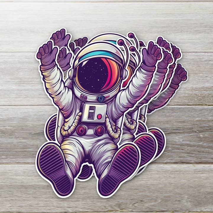 Astronaut Float Sticker for wholesale by Ozark Sticker Company