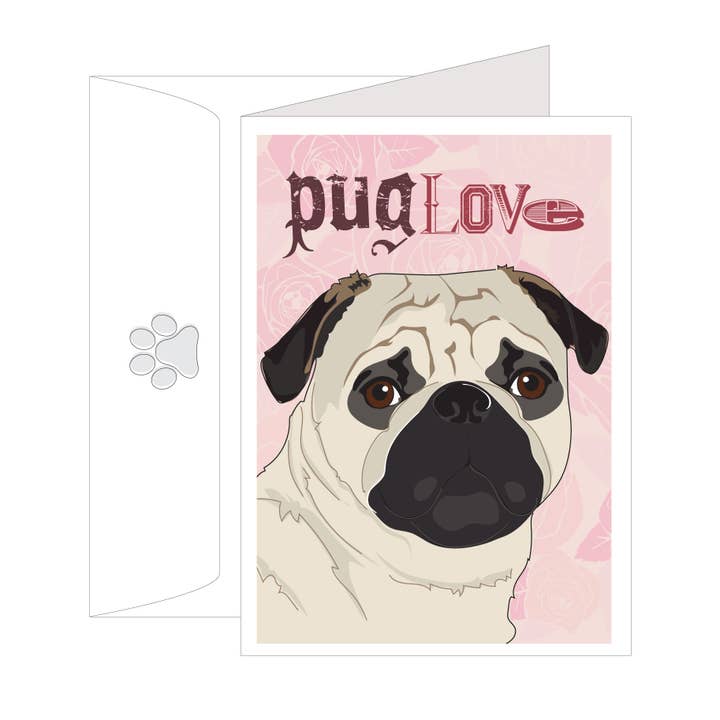 Tarjeta de felicitación interior con texto «Love Blank» para venta al por mayor de ArtzyDog Studio