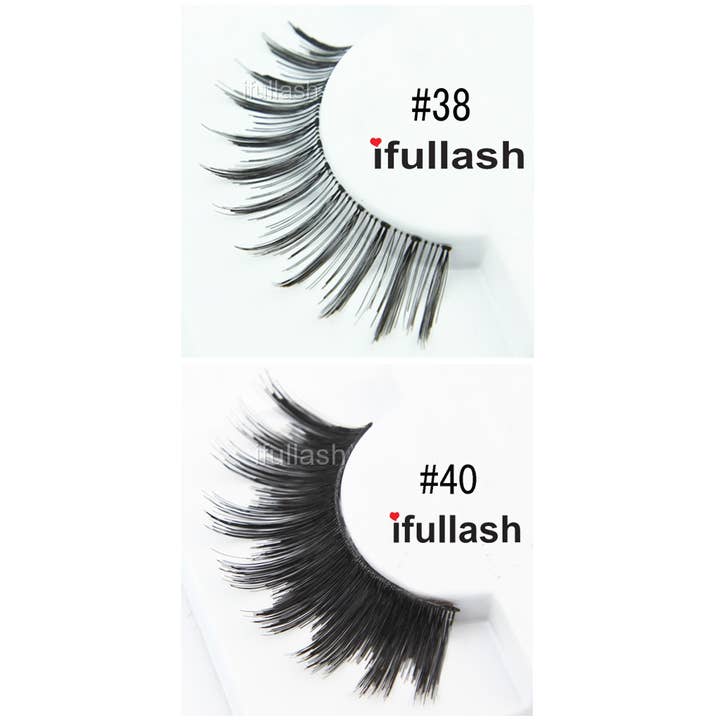 KC Factory - Wholesale False/Fake Eyelashes - Eyelashes Black 12Pair - Human Hair (100LASH-04)4