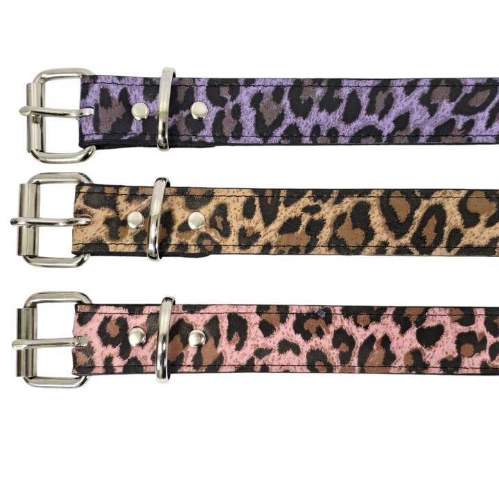 CK100-075L-CHEETAH 3/4" PLAIN GENUINE LEATHER LEOPARD CHEETAH for wholesale by Funk Plus