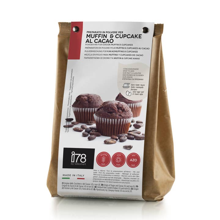 Gluten Free - Cocoa Cupcake Mix - 400 g for wholesale by Silikomart