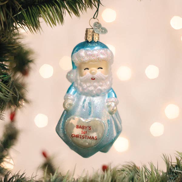 Baby Boys 1st Santa Lovey Ornament for wholesale by Old World Christmas