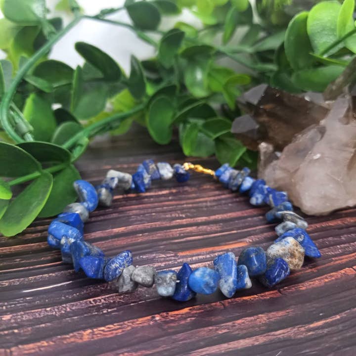 Pulseira de fecho de cristal lápis-lazúli por atacado de Willow Witch Wares