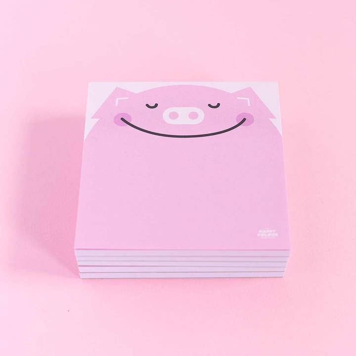 Pig Memo Pad for wholesale by The Happy Colour Shop