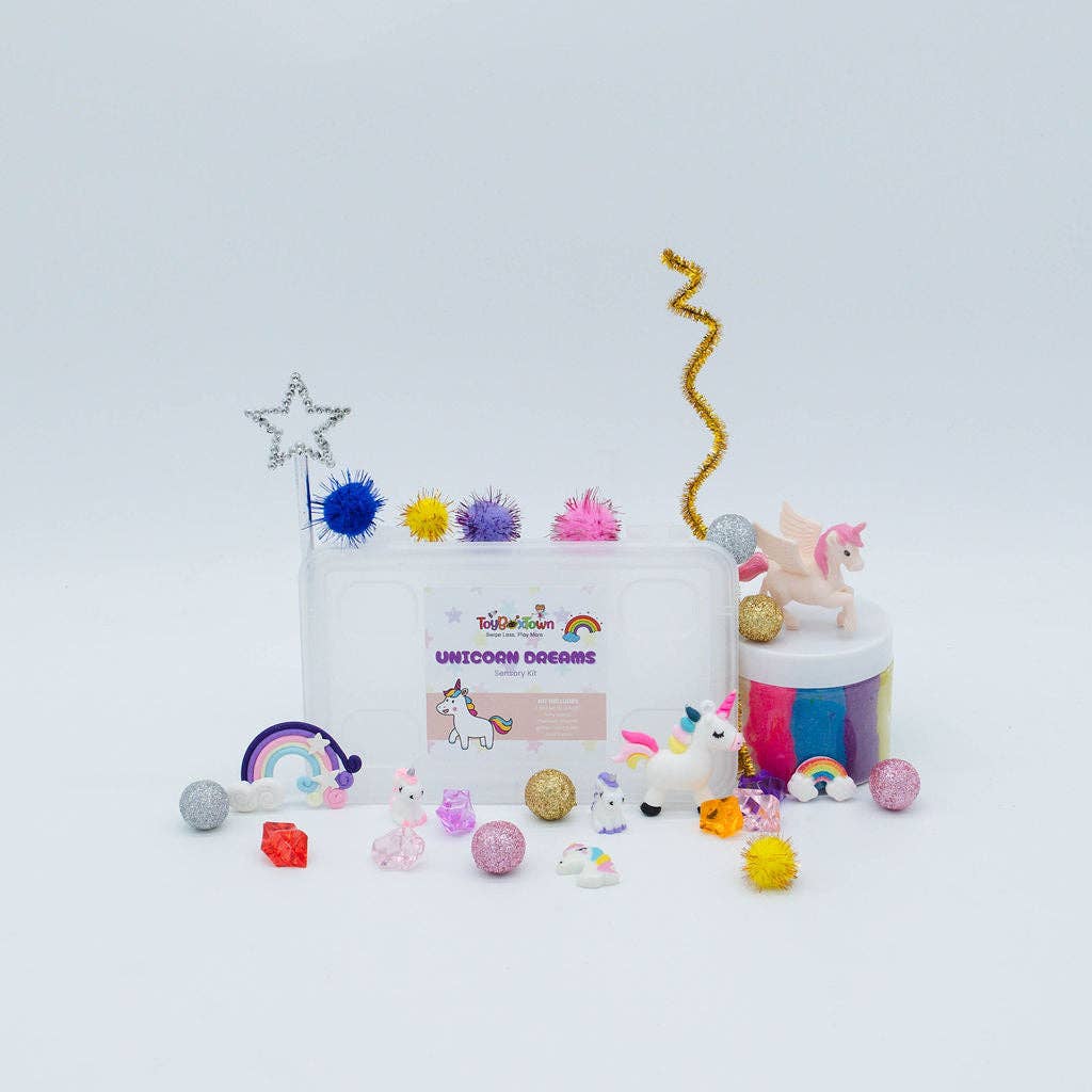 ToyBoxTown - Wholesale Speelgoedset - Kinderen - Unicorn Dreams Mini Sensory Kit Sensorisch spel, cognitieve ontwikkeling en fijne motoriek, tactiele activiteiten voor onderweg, sensorisch speelgoed voor kleuters en kinderen van 4, 5, 6, 7, 8 jaar