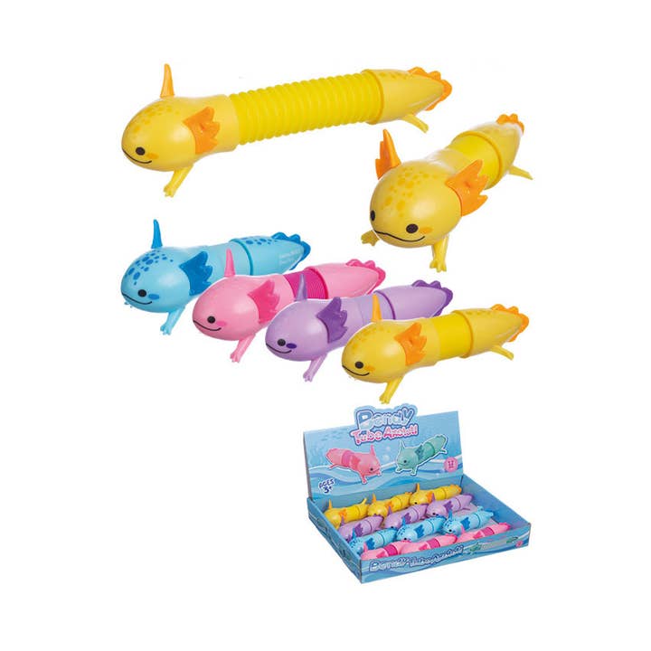 Puka Creations - Wholesale Classic Toy - Kids - Bendy Tube Axolotl (MM)