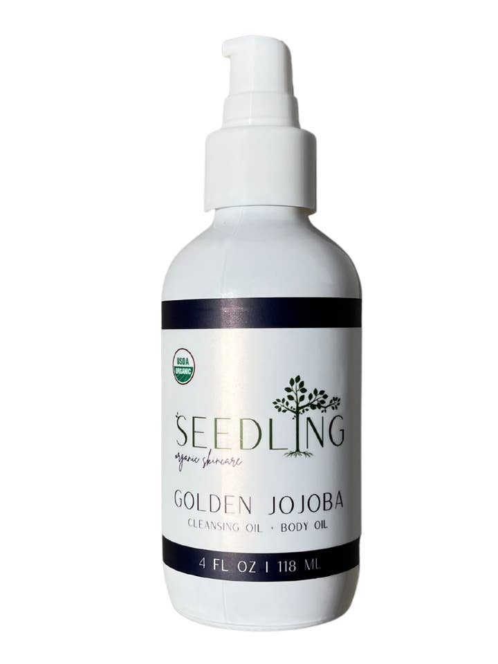 Golden Jojoba Oil - Oil Cleansing + Body Oil for wholesale by Seedling Organic Skincare