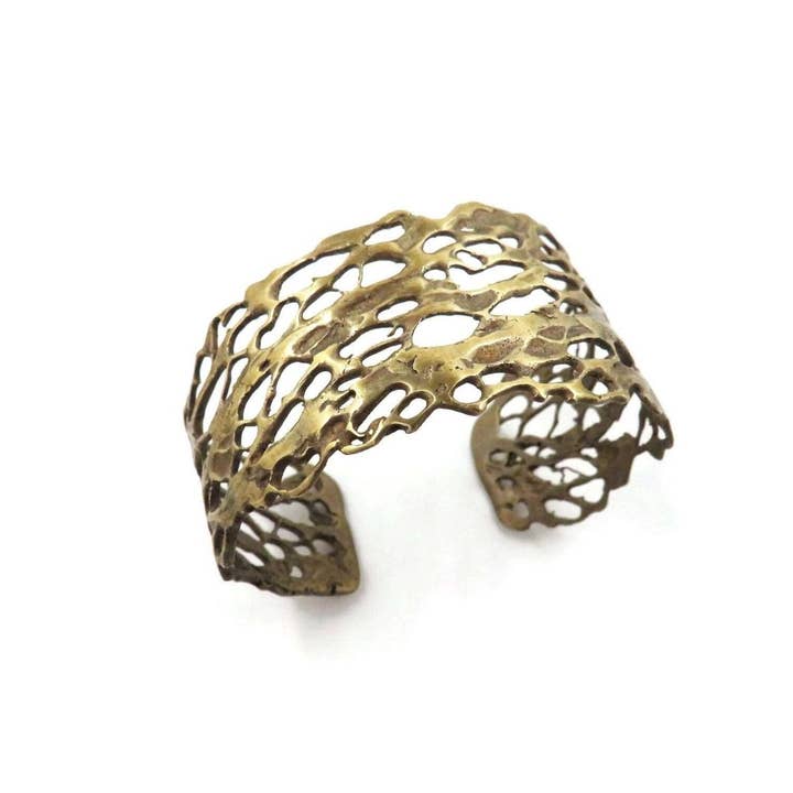 Kimya Joyas - Wholesale Cuff Bracelet - Organic Bronze Wide Bracelet2