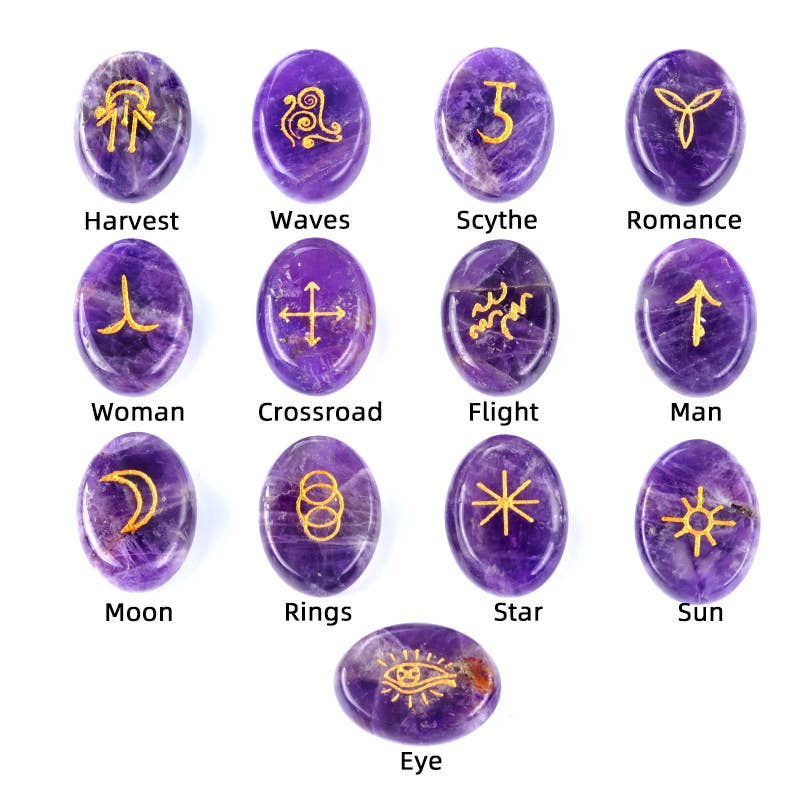 Gemcohub – wholesale Spiritual stone/crystal – Witch Rune Natural Crystal Runelun Rune3