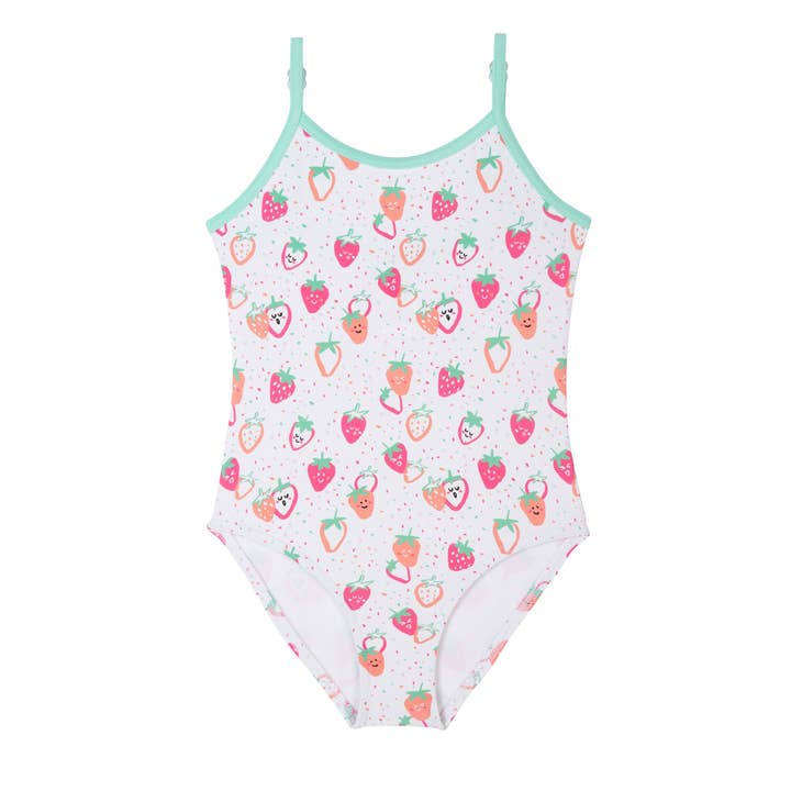 Maillot de bain 1 pièce Anti UV imprimé Fraise Daphné pour la vente par Chipote Pas