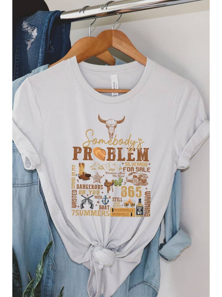 Bella Me – T-shirt estampada - Mulher por atacado – Camiseta estampada Somebody's1