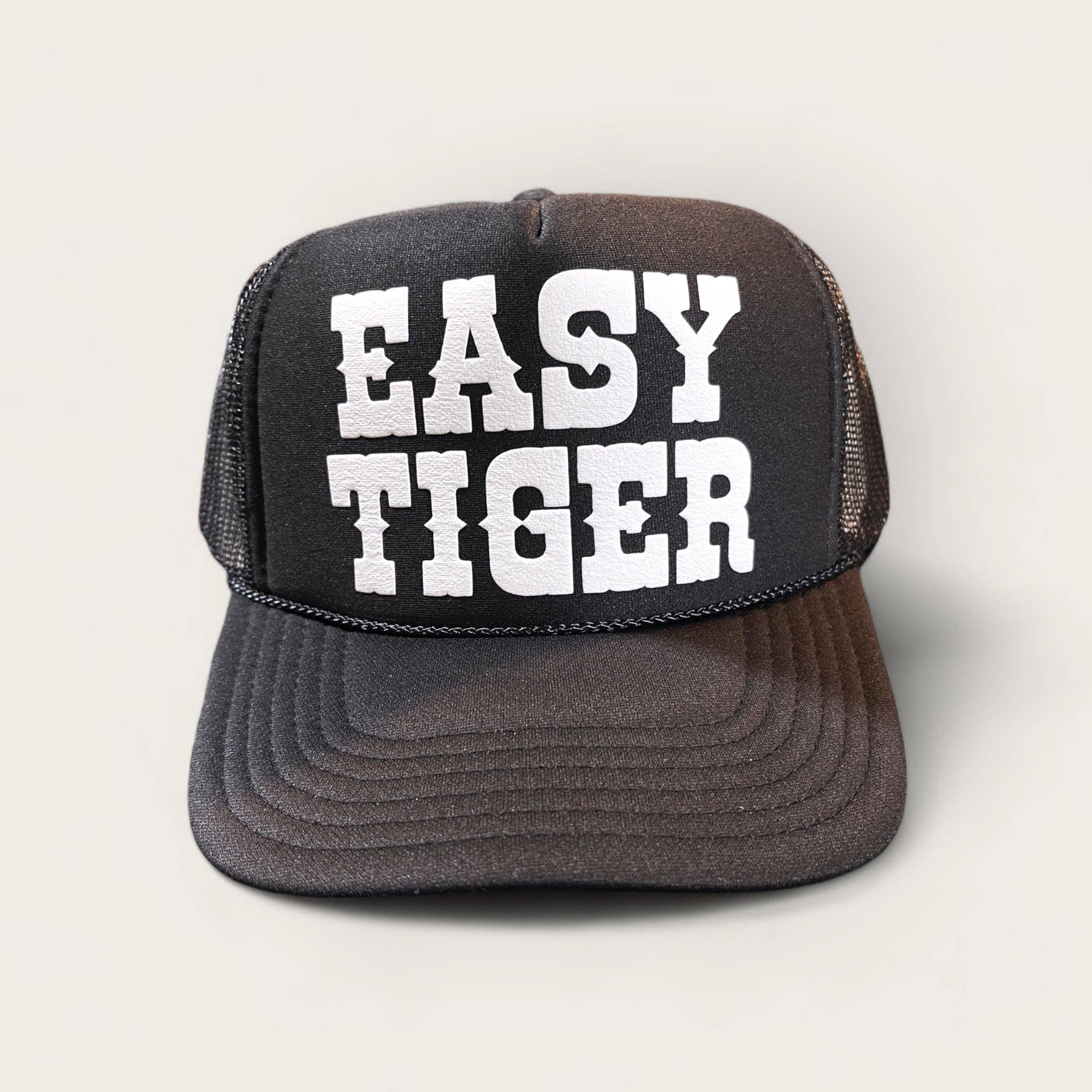 Happi Style - Wholesale Trucker Hat - Unisex - Easy Tiger Foam Trucker Hat | Black