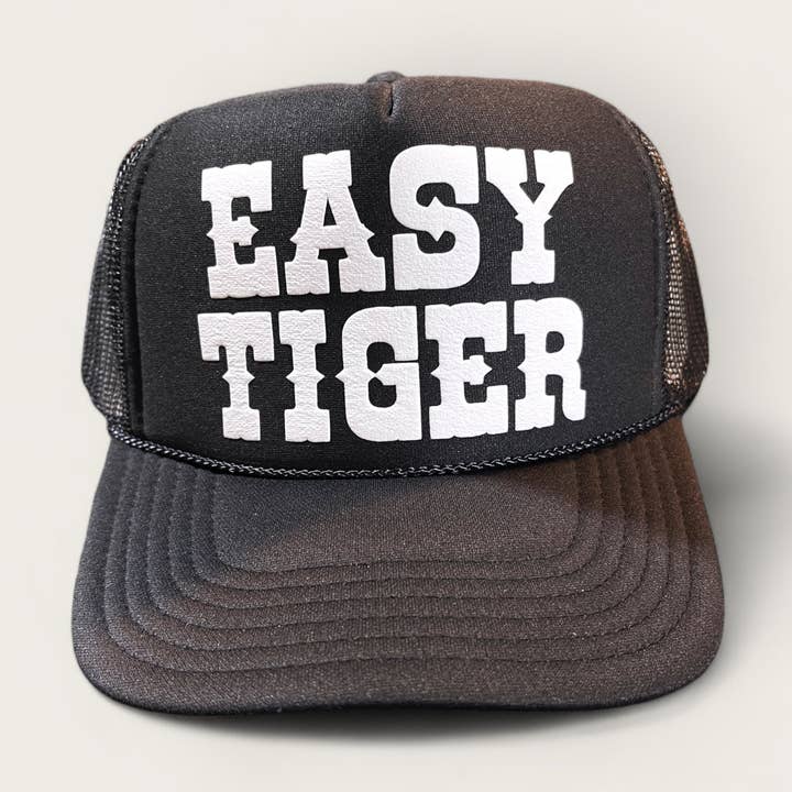 Easy Tiger Foam Trucker Hat | Black for wholesale by Happi Style