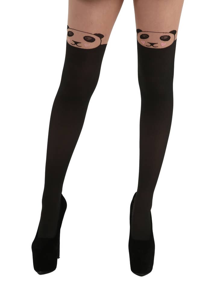 Panda Over The Knee Tights - Clearance for wholesale by Pamela Mann