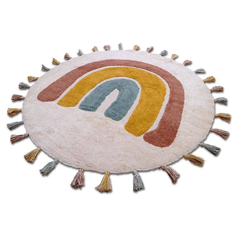 NATTIOT - Wholesale Mat - Kids & Baby - RAINBOW children's rug with tassels6