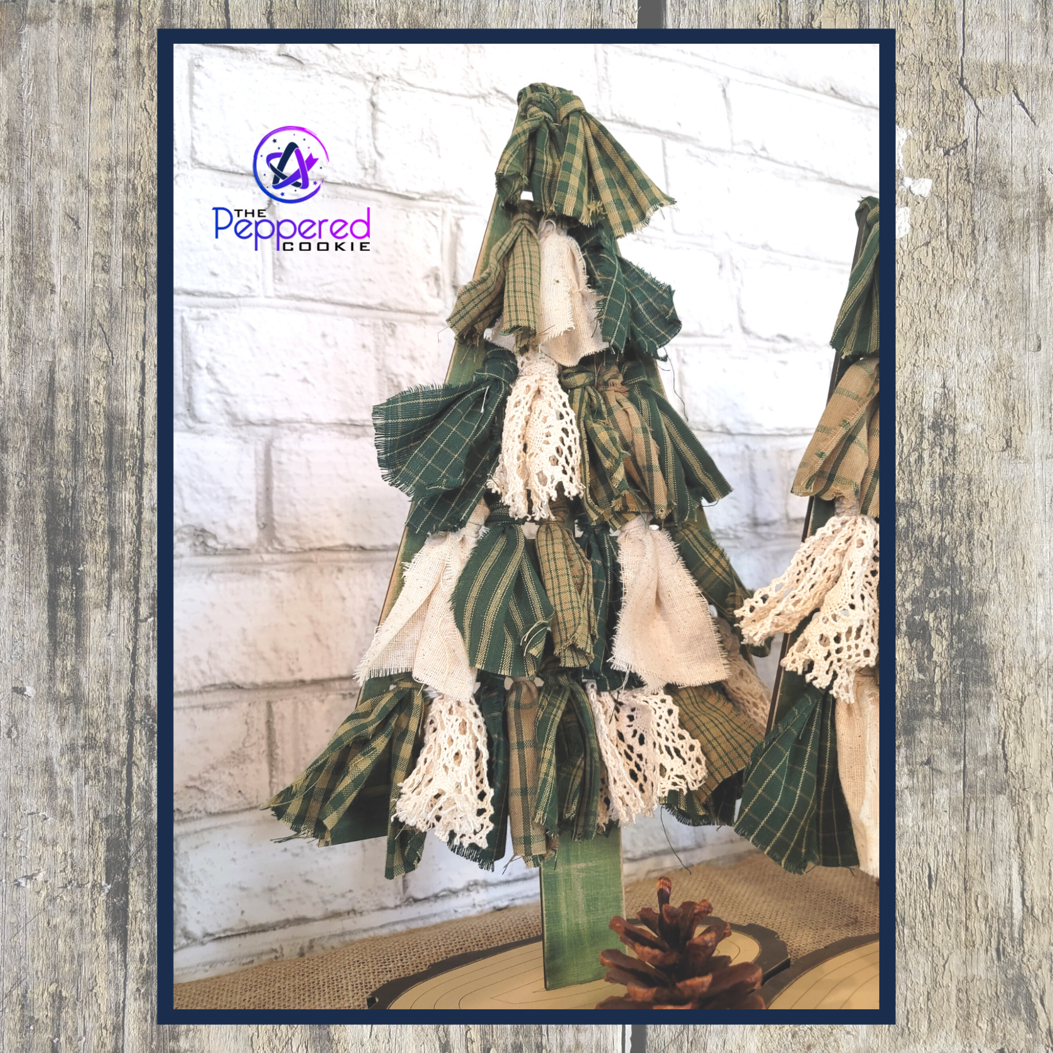 The Peppered Cookie - Wholesale DIY Craft Kit - Home Decor - Rag Tie Tree UNFINISHED2