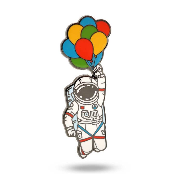 Astronaut Balloons Enamel Pin for wholesale by Compoco