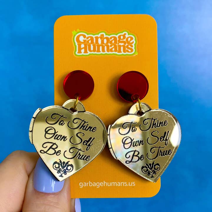 Heart Shaped Locket Earrings for wholesale by Garbage Humans