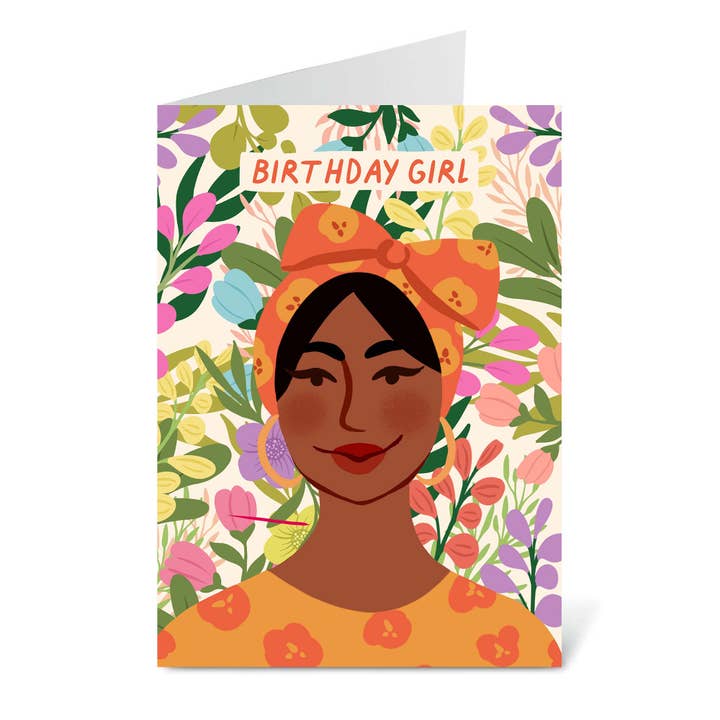 Birthday Girl Floral Greetings Card for wholesale by Flourish Paperworks
