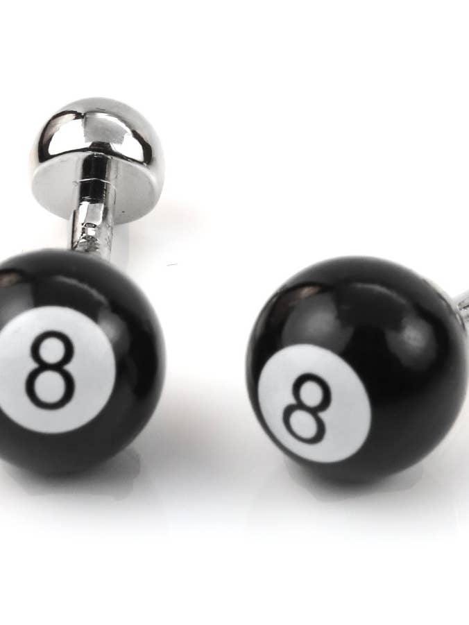 CL018 Handcrafted Eight-Ball Inspired Cufflinks for wholesale by Isaac Mizrahi