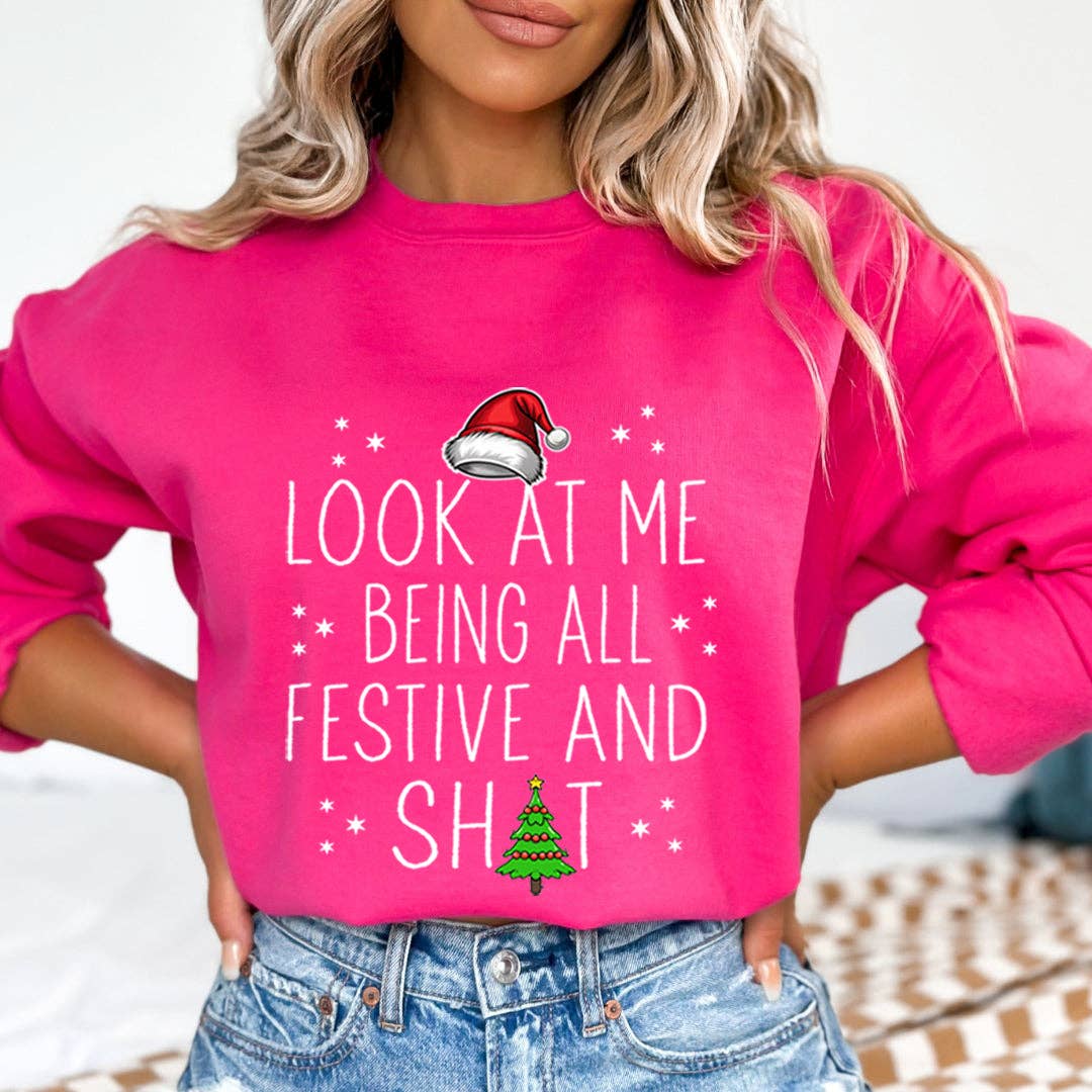 LA Shirt Company - Wholesale Graphic Sweatshirt - Women's - Being All Festive - Sweatshirt & Hoodie1