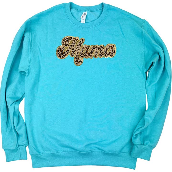 Chandail à manches courtes Cheetah Mama en chenille pour la vente par Nikkilynn Wholesale