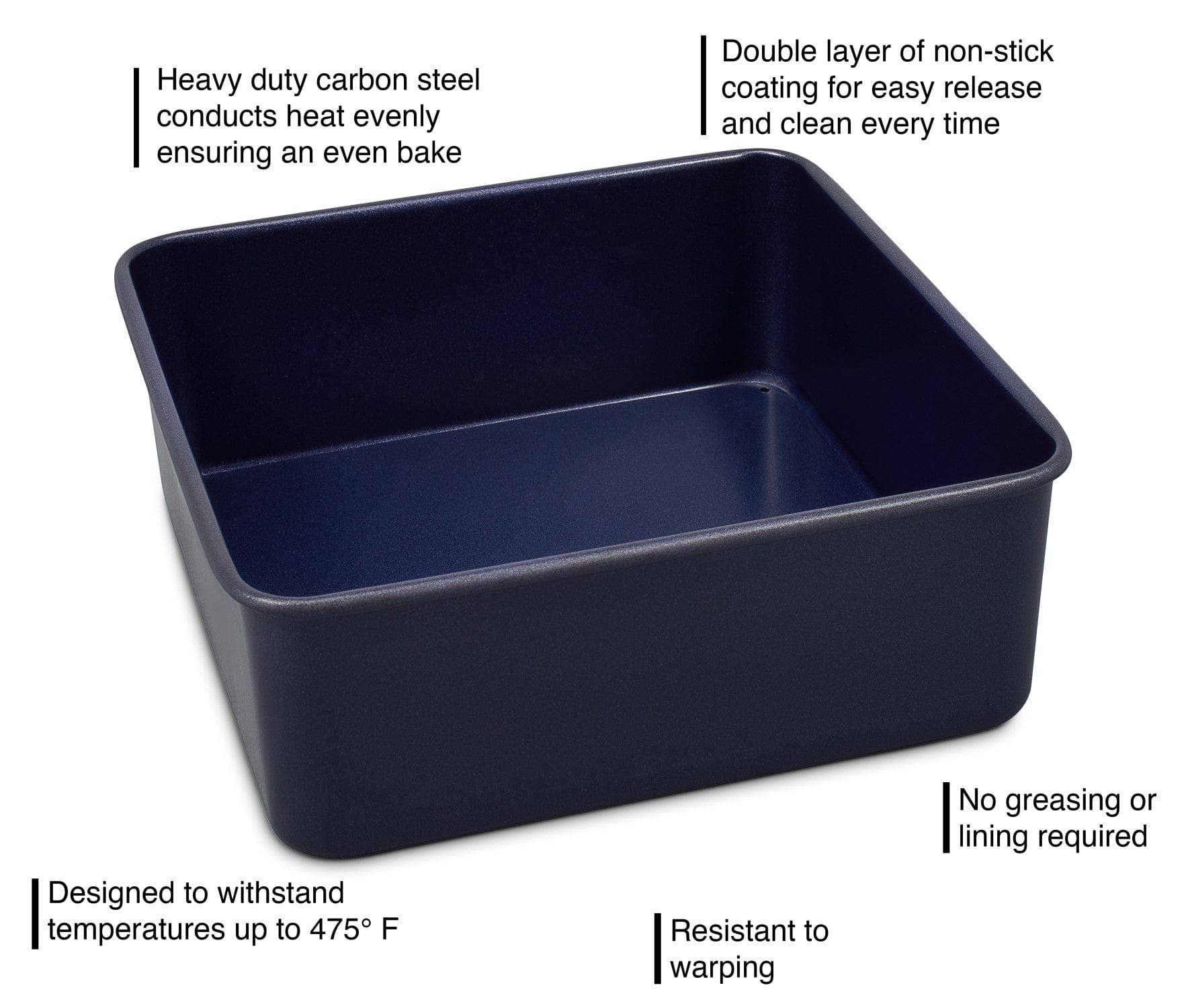 DKHB [Zyliss, Cole & Mason, Swissmar, AdHoc, Ken Hom] - Wholesale Cake Pan - Zyliss Nonstick Square Cake Pan with Removable Base 8 inch5