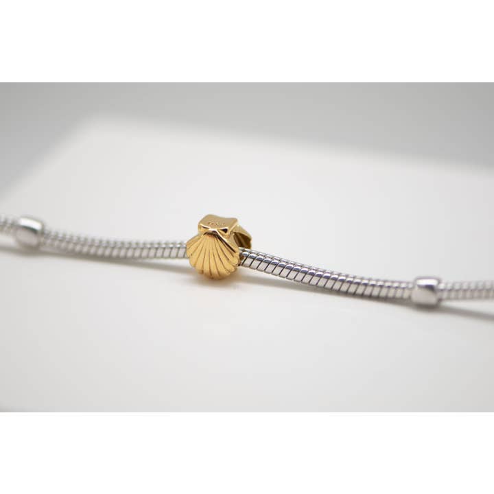 TALISMAN JEWELLERY (D&Fidanverdi, S.L.) - Venta al por mayor Pulseras de abalorios/colgantes - Encanto/Colgante Concha Camino de Santiago Chapado en Oro de 18k5
