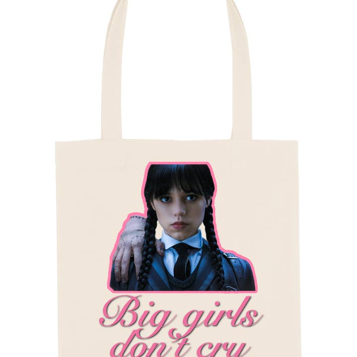 Wednesday Addams, Big Girls Don't Cry - Tote Bag for wholesale by Roukeys