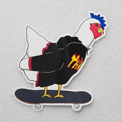 Skater Kylling Klistermærke for engroshandel hos Doom & Gloom Design