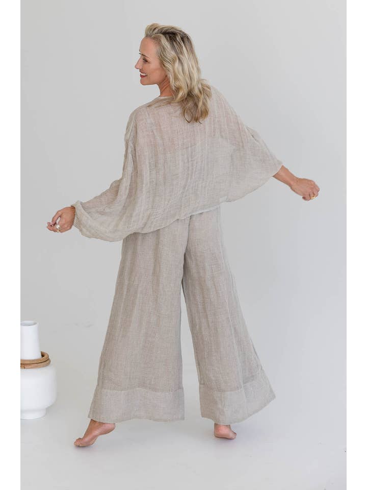 Kosa Reversible Linen Top - Natural for wholesale on Faire8