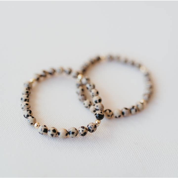 Bracelet Jaspe Dalmatien pour la vente par Kelsey O’Brien Designs