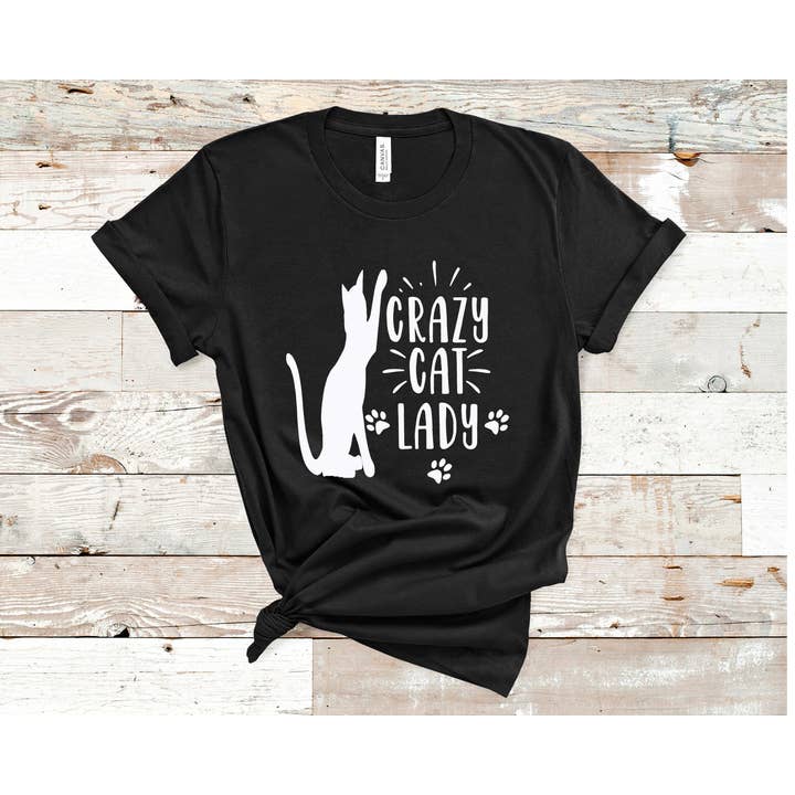 Crazy Cat Lady T-Shirt 2 for wholesale by Hot Mess Apparel
