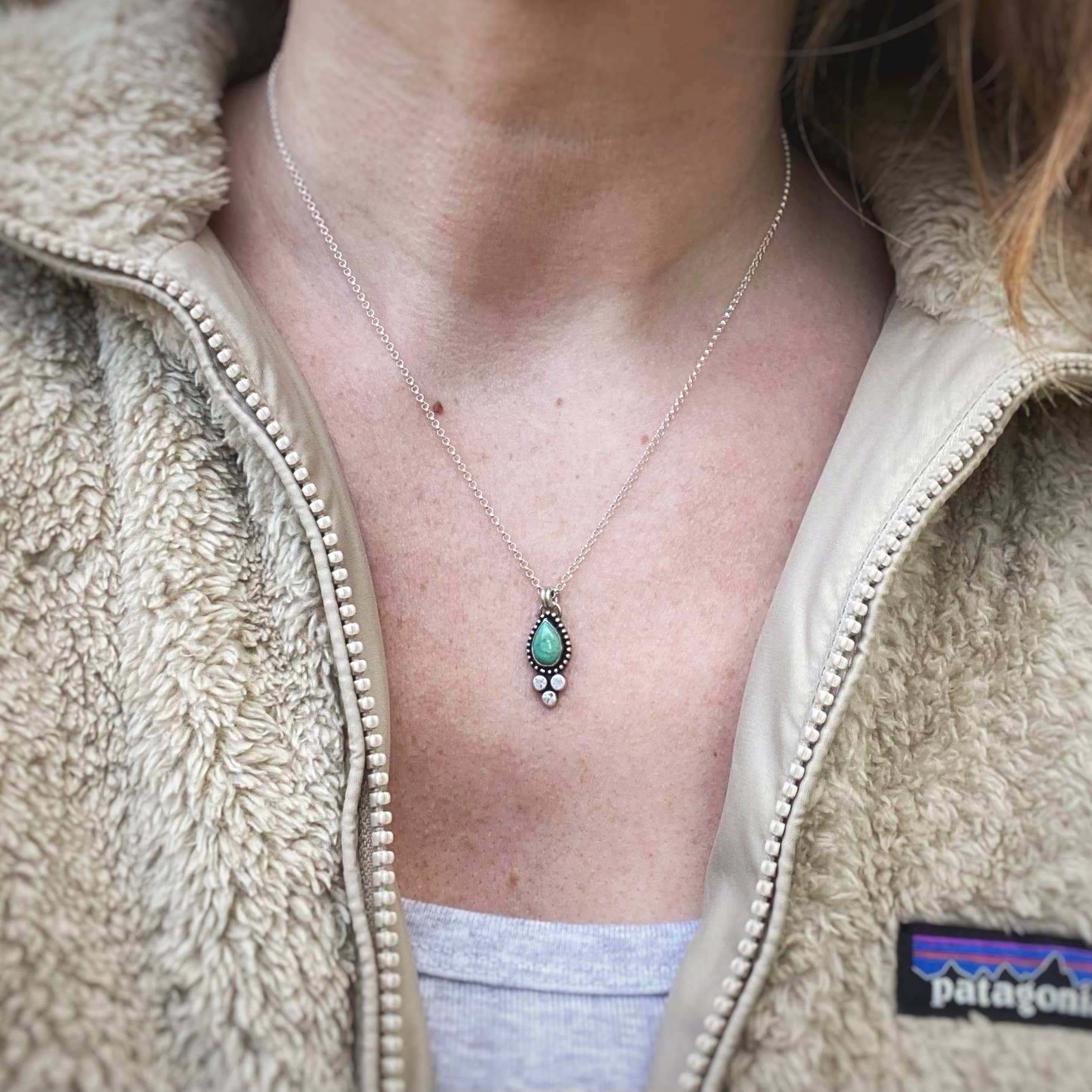 Blue and Blue - Wholesale Pendant/Charm Necklace - Pebble Necklace - Turquoise5