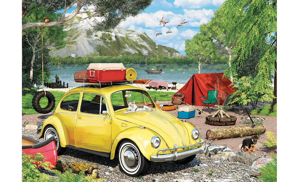 Eurographics Puzzles Europe - Wholesale Puzzle - Adult - VW Beetle Camping Tin1