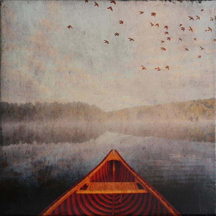 Marble Coasters - Canoe for wholesale by Cedar Mountain Studios