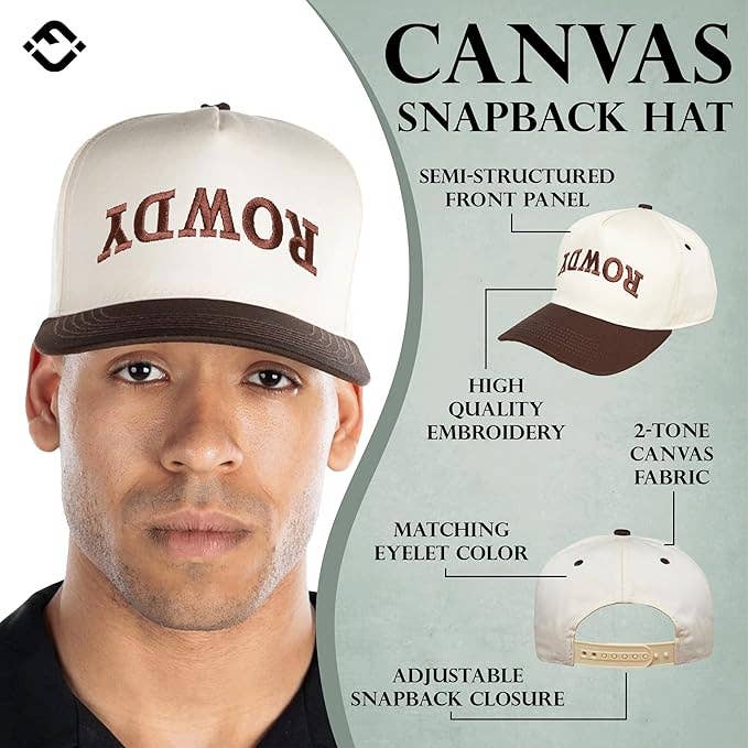 Funky Junque - Wholesale Baseball Cap - Unisex - Two Tone Cap -  Rowdy (Upside Down) - Beige/Brown1