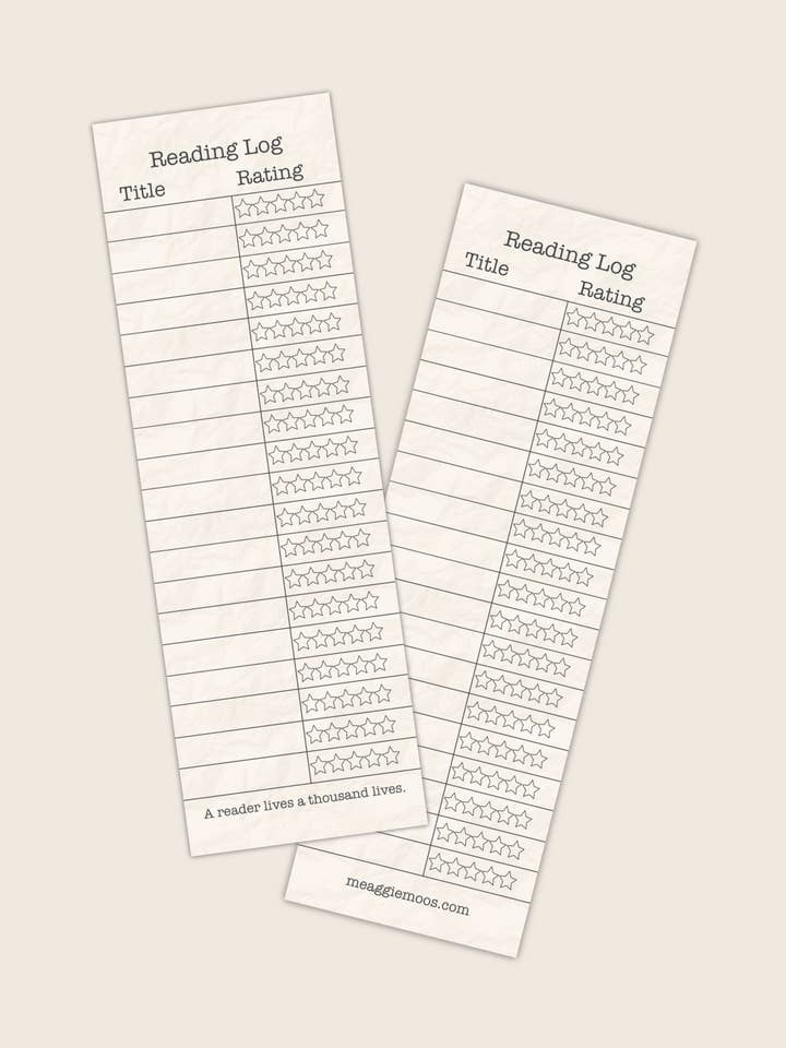 Signet du journal de lecture pour la vente par Meaggie Moos