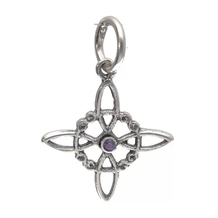 Magic Moon - Wholesale Individual Charm/Pendant - Small Witch's Knot Pendant in 925 Sterling Silver