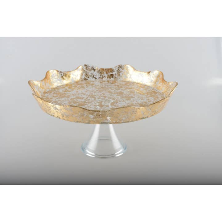 AULICA - Wholesale Cake stand - Gold lace pedestal cake stand2