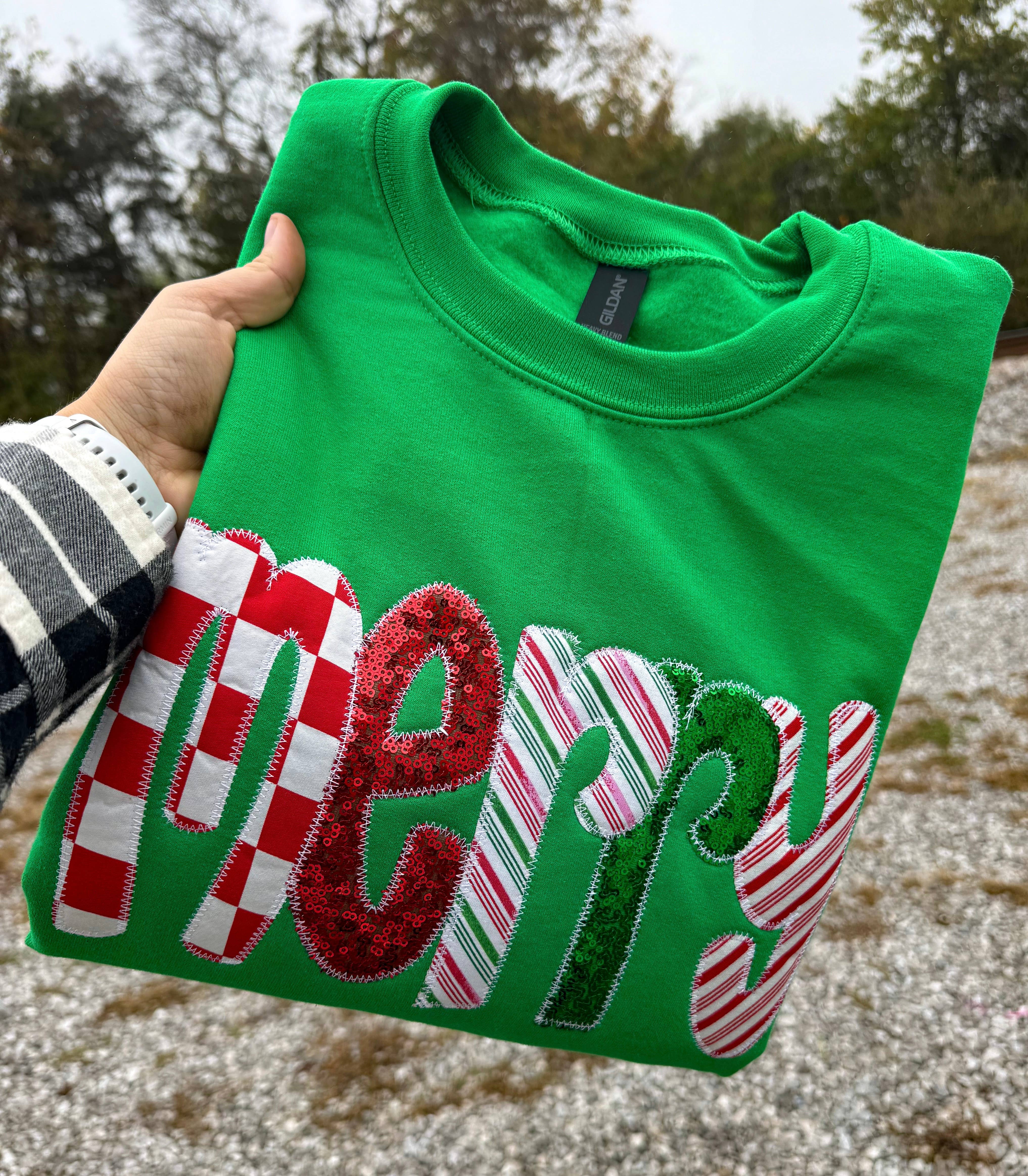 Shop Southern Belle - Wholesale Graphic Sweatshirt - Unisex - Green Merry Christmas Sweatshirt3