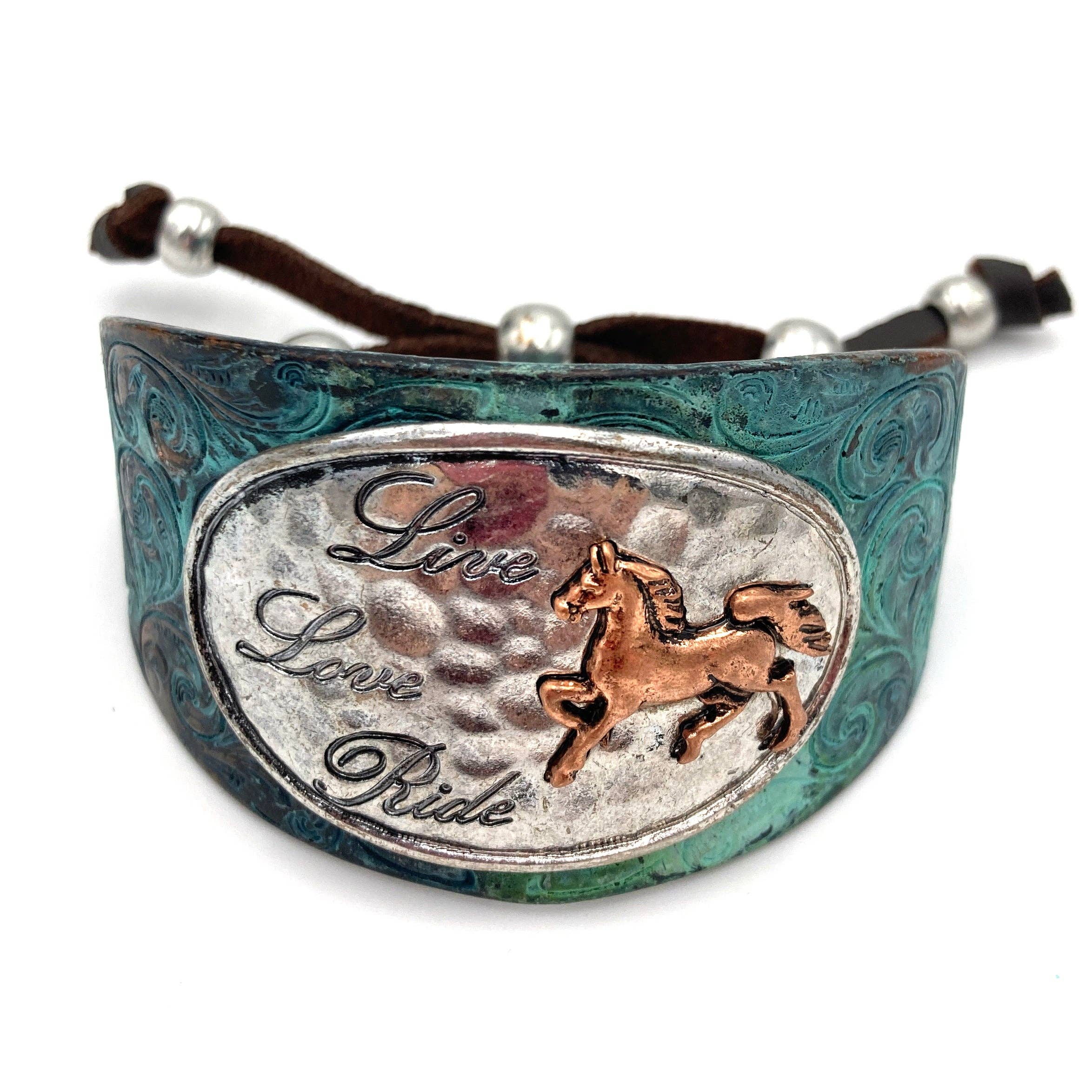 Lunar Deer - Wholesale Cuff Bracelet - Live Love Ride Horse Western Bracelet Cuff0
